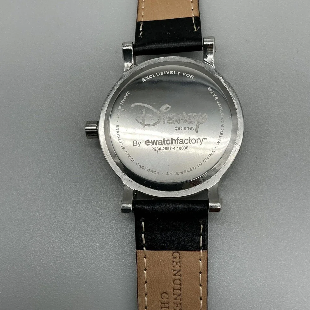 Disney By Ewatchfactory Womens Watch 38mm Silver Tone Mickey Minnie New Battery
